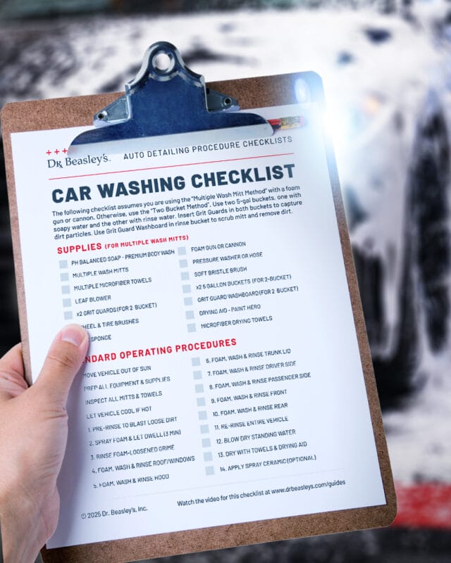 Get our car wash checklist