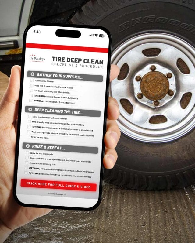 A tire deep clean checklist and procedure guide to help you determine if your car tires need a deep clean