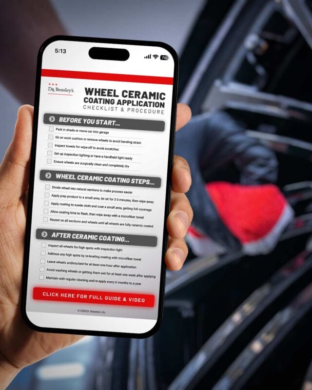 A wheel ceramic coating application checklist and procedure guide showing how to properly protect your wheels