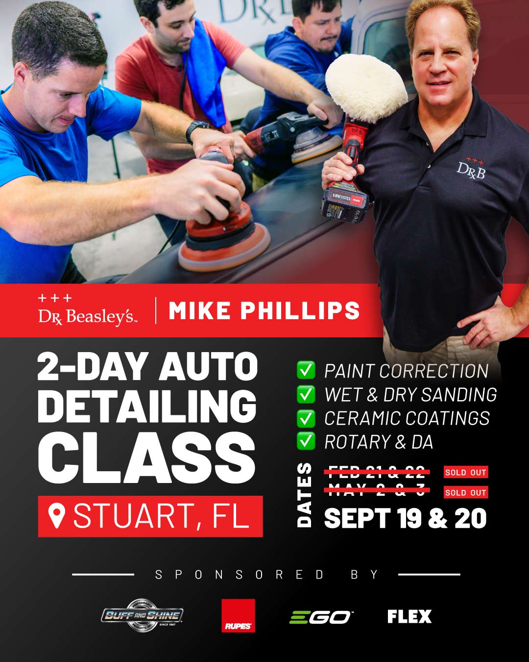 Mike Phillips Auto Detailing Paint Correction and Polishing Class in Stuart, Florida