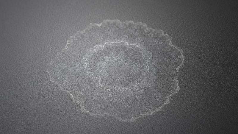 Bonded water spot on matte finish