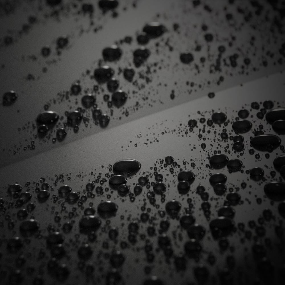 Water beads on matte finish