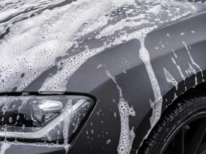 Matte-safe soap on matte finish paint