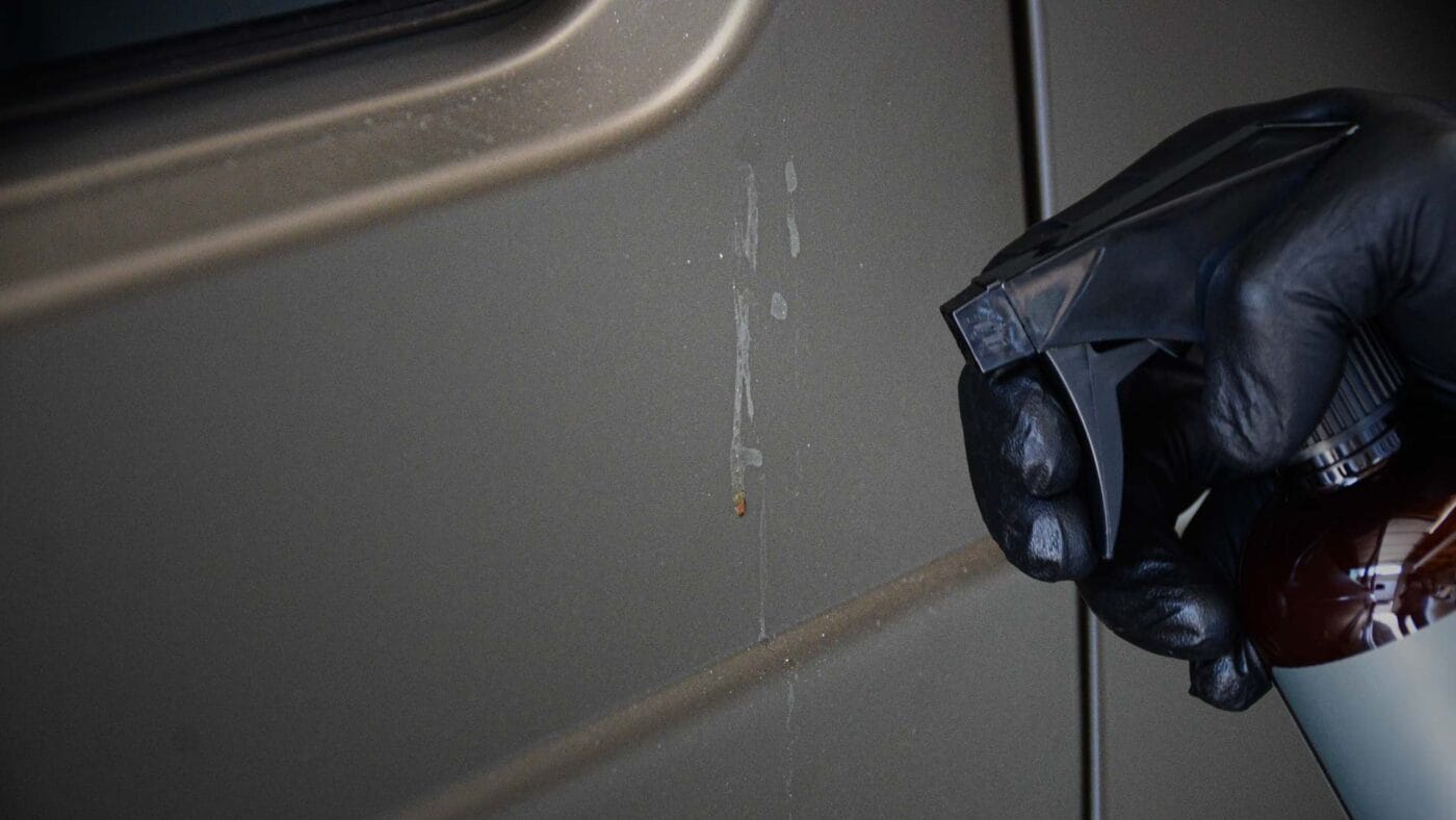 Safely removing stubborn contamination from car paint using chemical decontamination